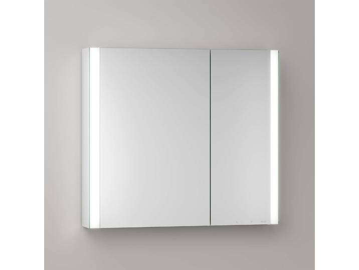 Keuco Royal Metis LED Aufputz-Spiegelschrank 80 x 71 cm, 2 Türen mit Spiegelheizung, asymmetrisch 2343761 von Keuco