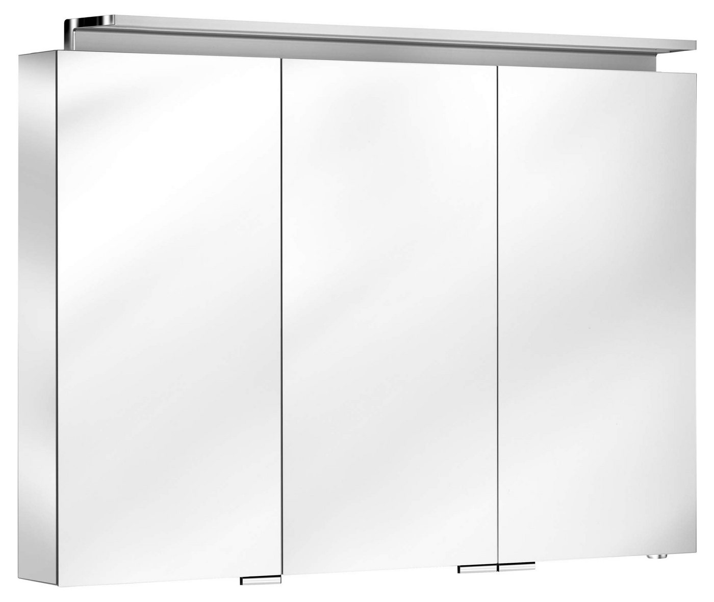 Keuco Spiegelschrank Royal L1 (Badezimmerspiegelschrank mit Beleuchtung LED) inkl. Wandbeleuchtung, verspiegelter Korpus, 3-türig, 120 cm von Keuco