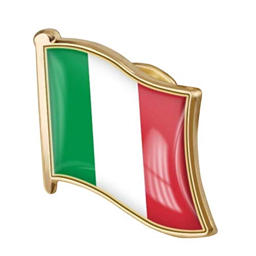 1pc Italienische Flagge Pin Abzeichen Metall Emaille Anstecknadel Brosche Italienische Flagge Nationales Emblem Abzeichen Neuheit Zubehör von Keuyeo