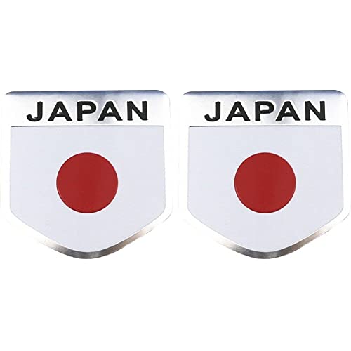 Japanische Flagge Auto Aufkleber Aufkleber 2 Teile/Satz 3D Aluminium Körper Aufkleber Auto Motorrad Dekor Aufkleber Auto Styling Zubehör von Keuyeo