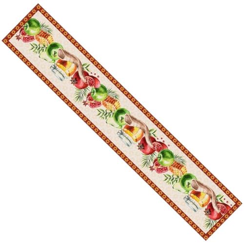 Jüdischer Tischläufer, Sukkot-tischläufer, Jüdisches Tischornament Für Feiertage, Sukka, Küche, Esszimmer, Party-Dekoration Jüdischer Tischläufer, Sukkot-tischläufer, Jüdisches Tischornament Für Feiertage, Sukka, Küche, Esszimmer, Party-Dekoration von Keuyeo