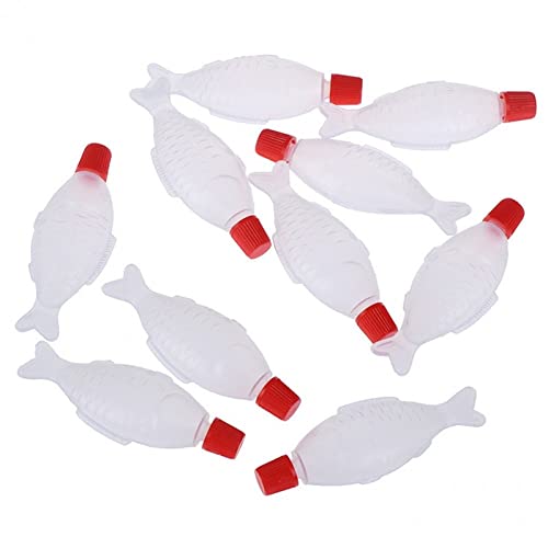 Keuyeo 10 Stück 4 Sushi-Werkzeuge, Fischförmige Sojasaucenflaschen, Essigflaschen, Saucengefäße, Onigiri-reisbällchen, Geschmacksverstärker-behälter, Täglicher Bedarf von Keuyeo