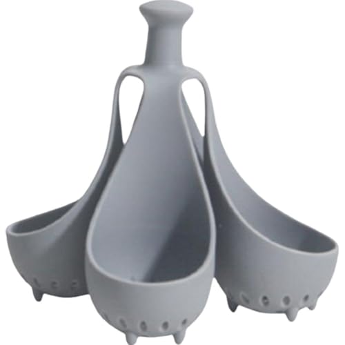 Keuyeo 4 Löcher Silikon-eierkocher-auflaufförmchen Für Luftfritteuse, Mikrowelle, Eierpochierer, Temperaturbeständige Eierablage, Eierregal, Küchenhelfer von Keuyeo