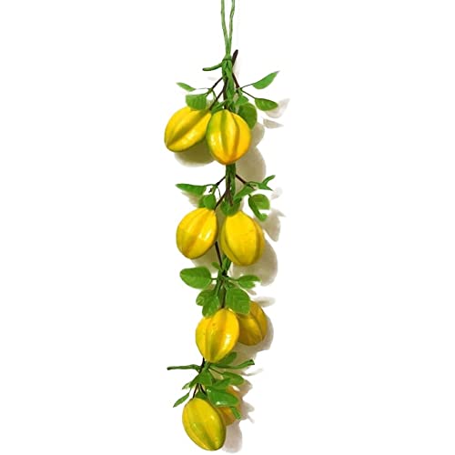 Keuyeo Künstliche Fruchtschnur-Simulation, Karambolen-Girlande, Realistische Gefälschte Früchte, Hängende Dekoration, Schöne Fotografie-Requisiten von Keuyeo