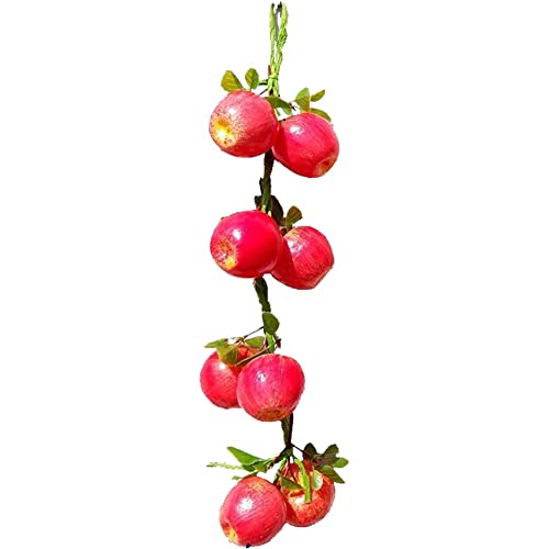 Keuyeo Künstliche Obstschnur, Simulation Apfelgirlande, Realistische Gefälschte Früchte, Hängende Dekoration, Schöne Fotografie-Requisiten von Keuyeo