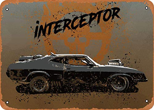 Keviewly Metallschild im Vintage-Look – Mad Max Fury Road Cars Interceptor Mad Max – 20,3 x 30,5 cm Blechschild von Keviewly