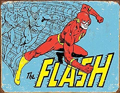 Keviewly The Flash Superhero 59 DC Comic Justice League disstressed Retro Blechschild 20,3 x 30,5 cm von Keviewly