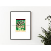 Lik-Em Nuts Streichholzbriefchen Druck - Vintage Ungerahmt Wand Kunst Lustiger Kunstdruck, Humor, Dirty Joke von KevinKlimaPhoto3