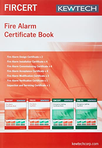 Kewtech FIRCERT Brandschutzzertifikat-Buch (Englische Version) von Kewtech
