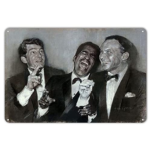 Farm Home Blechschild Cafe Rat Pack Portrait Vintage Dekorationen Weinkeller Shop Metallschilder 30,5 x 20,3 cm Indoor Plaques Poster Wanddekoration Kunst von Kexle