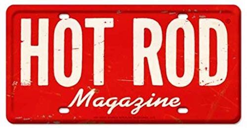 Kexle HOT Rod Magazin Nummernschild Metall Blechschild Wandkunst Dekor für Wohnzimmer Vintage Kunst Kaffee Bar Schilder Home Decor Geschenke Dekoration 30,5 x 15,2 cm von Kexle