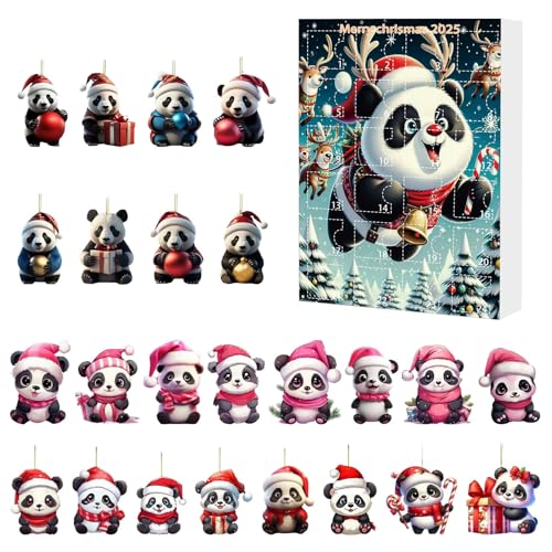 Christmas Avent Calendar Panda Countdown Calendar Mini Tree Ornament (A) von Kexpery