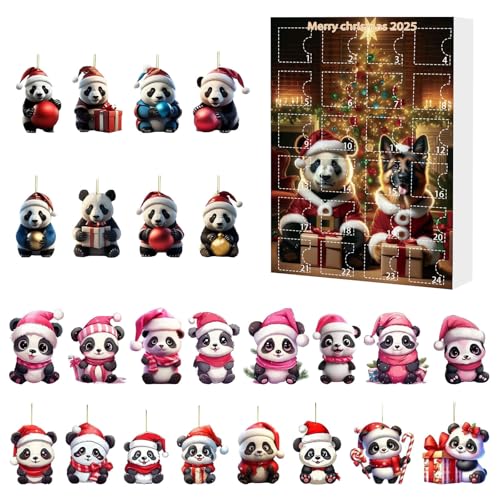 Christmas Avent Calendar Panda Countdown Mini Christmas Tree Ornament (C) von Kexpery