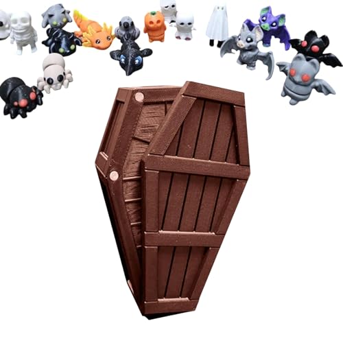 Count-bounce Halloween 3D Print Advent Sarg mit 13 Figuren (Hellbraun) von Kexpery