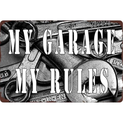 Garage Vintage Blechschild 2D Wandposter Dekoration Haus Bar Retro Ideal Cafés Restaurants Pubs Malerei von Kexpery