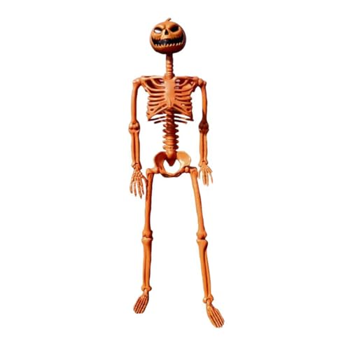 Kexpery 35 Zoll Halloween Pumpkin Skull Menschliches Skelett für die Körperfigur im Inneren (B) von Kexpery