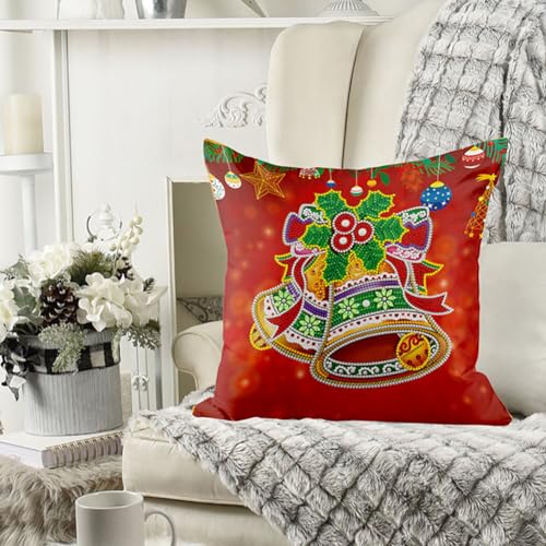 Kexpery DIY Diamant Kissenbezug Weihnachten DIY Diamant Malerei Kissenbezug Mosaik Kissenbezug DIY Harz Malerei Kit für Home Sofa Decor (DBZ01) von Kexpery