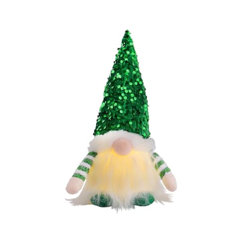 Kexpery Gesicht -freie Zwerg -Weihnachtsdekoration mit Glitzerhut -Ornamenten Festliche Beleuchtung von Kexpery