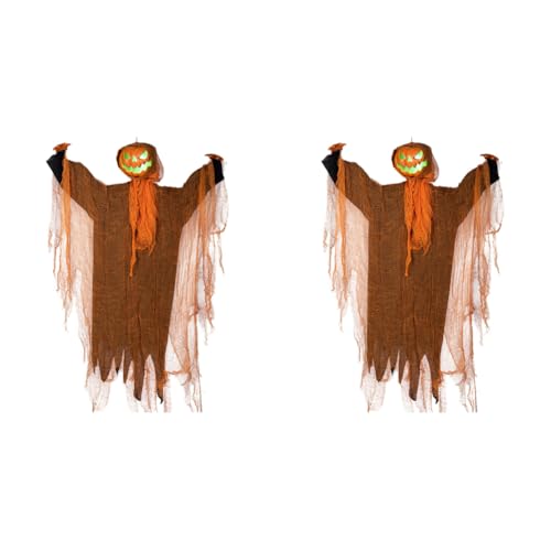 Kexpery Halloween rotierendes Hunger Hunger Kürbislichtdekoration for Innen- und Außenbereiche von Kexpery