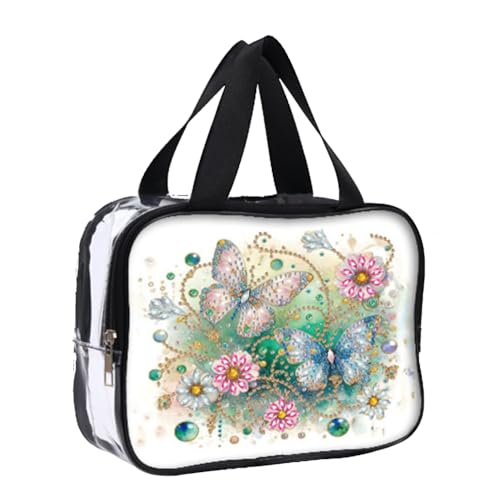 Kexpery Kreative Handtasche mit Diamantmalerei DIY transparente Kristalltasche Großer Diamantlager nach Punkten täglich Gebrauch von Kexpery