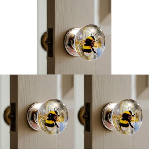 Kexpery Kristalltüren, rund, aus Kunstharz, Handwerk, Retro, Tiermotive, für Innenbereich, Schlafzimmer, Schrank, Badezimmer von Kexpery