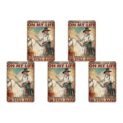 Kexpery Metall Cowboy Rechteckige Zeichenplatte in der Wanddekoration Home Bar 30x40 cm von Kexpery