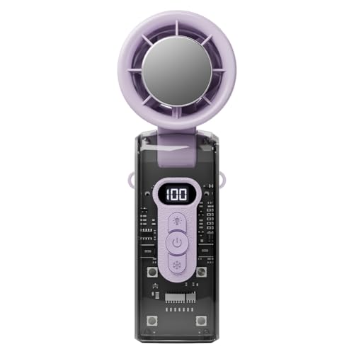 Kexpery Persönlicher faltbarer Lüfter mit hellen, wiederaufladbaren LEDs, Mini Electric Turbo for Outdoor und Reisen von Kexpery