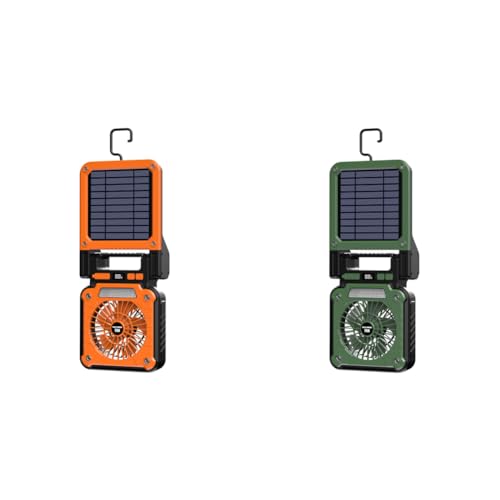 Kexpery Solarcamping -Lüfter mit wiederaufladbarem multifunktionalem LED -Licht for Outdoor und Innenräume von Kexpery