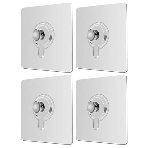 Kexpery Transparente Wandschrauben, selbstklebend, Wandhaken für Wände (4 Stück) (4 Stück) von Kexpery