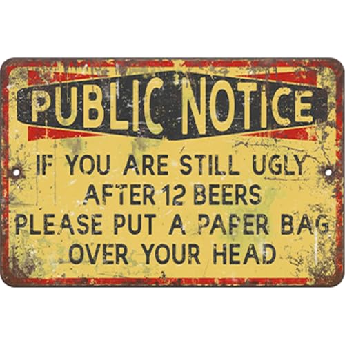 Kexpery Vintage -Warnung Metallblech 2D -Wandplakat Retro -Wanddekorationsstange 40x30 cm Gemälde von Kexpery