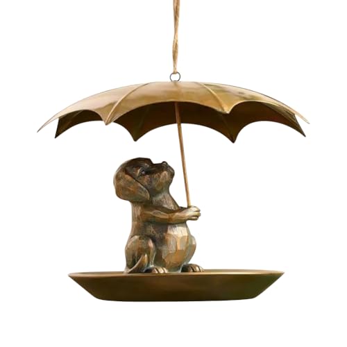 Kexpery Vogelfuttermittel mit Tieren und aufgehängter Regenschirm for Gartendekoration im Freien von Kexpery