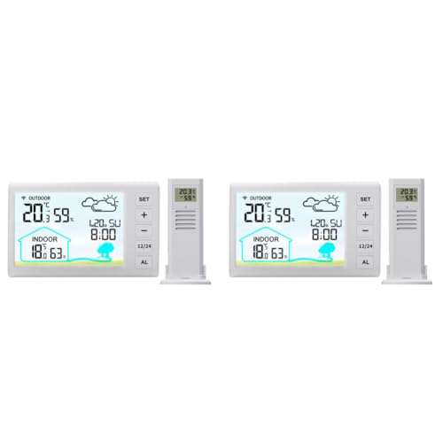 Kexpery WLAN -Wetterstation mit 4,3 -Zoll -LCD -Bildschirm -Thermometer Hygrometeruhr Alarm for den Home Desktop von Kexpery
