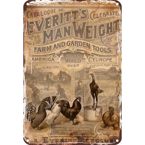 Metal Farm Blechschild, Wanddekoration, rechteckig, 20 x 30 cm Metal Farm Blechschild, Wanddekoration, rechteckig, 20 x 30 cm von Kexpery