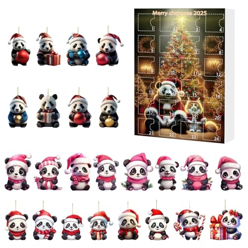 Panda Weihnachten Adventskalender Countdown Mini Weihnachtsbaum Ornament (B) von Kexpery
