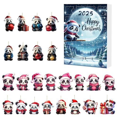Panda Weihnachten Adventskalender Countdown Mini Weihnachtsbaum Ornament (D) von Kexpery