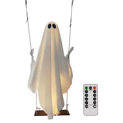 Swing Ghost Hängeleuchte mit Seil-Lichtern für den Hofbaum der Veranda (Fernbedienung) (b) von Kexpery