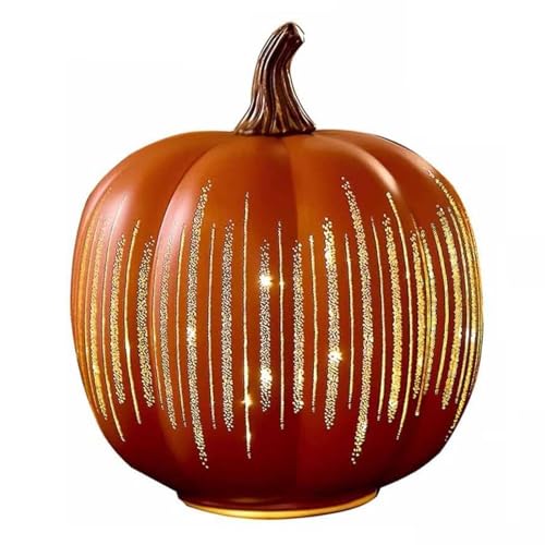 Twinkle LED Light Pumpkins Timing Halloween Pumpkin Lampe Ornament (A) von Kexpery