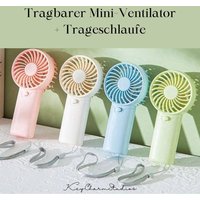 Tragbarer Mini-Ventilator - Leise & Stark | Handventilator Mit Trageschlaufe Batteriebetrieben, Perfekt Für Unterwegs von KeyCharmStudios