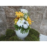 Tischdeko Keramik Ei M. Blumen Ostern Gerbera Hyazinthen Sedum Hase | D Tischdeko Keramik Ei M. Blumen Ostern Gerbera Hyazinthen Sedum Hase | D von KeyLargoRW