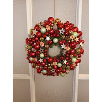 Türkranz Weihnachten Rot Grün Gold, Lebkuchenmännchen, Sterne, 28 cm Türkranz Weihnachten Rot Grün Gold, Lebkuchenmännchen, Sterne, 28 cm von KeyLargoRW