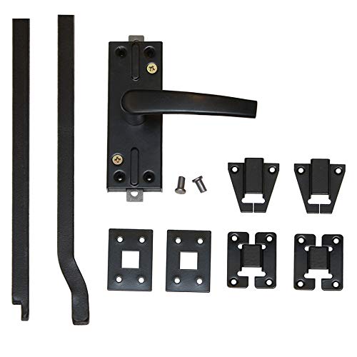 KeyMet 1 Set Tortreibriegel Torverschluss Türtreibriegel Stangen 2356 mm Schwarz 14 mm von KeyMet