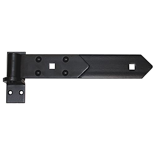 1 Stück Ladenband Ladenbänder Türbänd Torband 300 x 45x 4 Kloben 14 mm Verstärkt Schwarz von KeyMet