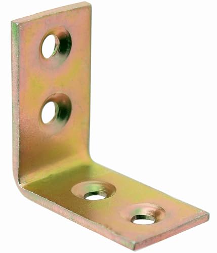 10 Winkel 30 x 30 x 17 x2,0 Möbelwinkel Stuhlwinkel Lochwinkel Gelb Verzinkt von KeyMet