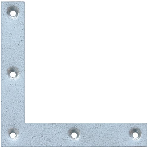 10 x Möbelwinkel 60 x 60 x10 x 1,5 Flachwinkel Eckwinkel Silber Verzinkt von KeyMet