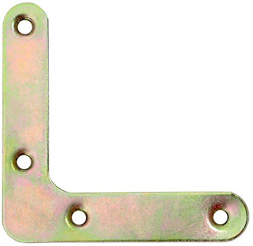 100 Fensterwinkel Flachwinkel Winkel Eckwinkel 70 x 70 x14 mm Gelb Verzinkt 4 L. von KeyMet