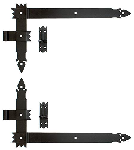 2 Winkelband Winkelbänder Türbänder Türband 600 x 340 x 50 + Kloben Schwarz von KeyMet