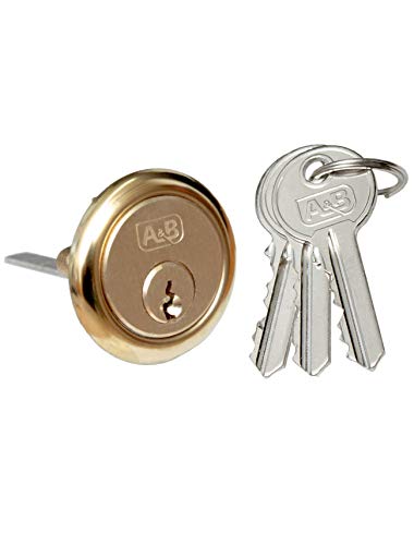 KeyMet Zylinderschloss aus Messing, Verschiedenschliessend, Rundzylinder für Tür, Außenbereich & Innenbereich Kastenschloss, Rostfrei von KeyMet