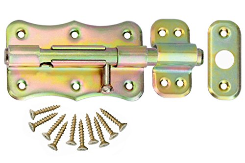 Bolzenriegel Schloßriegel Türriegel Schubriegel 100 mm Schieberiegel Gelb Verz. von KeyMet