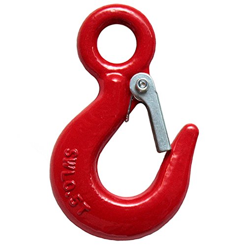 KeyMet Ösenlasthaken Haken mit Öse Lasthaken (500 KG) Sicherheitshaken Rot Lackiert von KeyMet