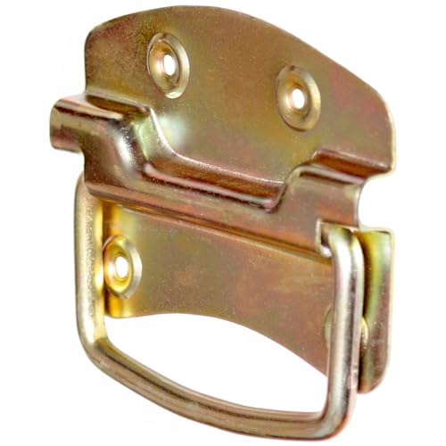 KeyMet Tragegriff Kistengriff Handgriff Möbelgriff Boxengriff Truhengriff Box (10, Gelb Verzinkt 110 x 80) von KeyMet